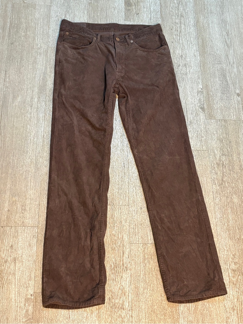 POLO RALPH LAUREN MENS BROWN CORDUROY DUNGAREES SIZE 32 X 32